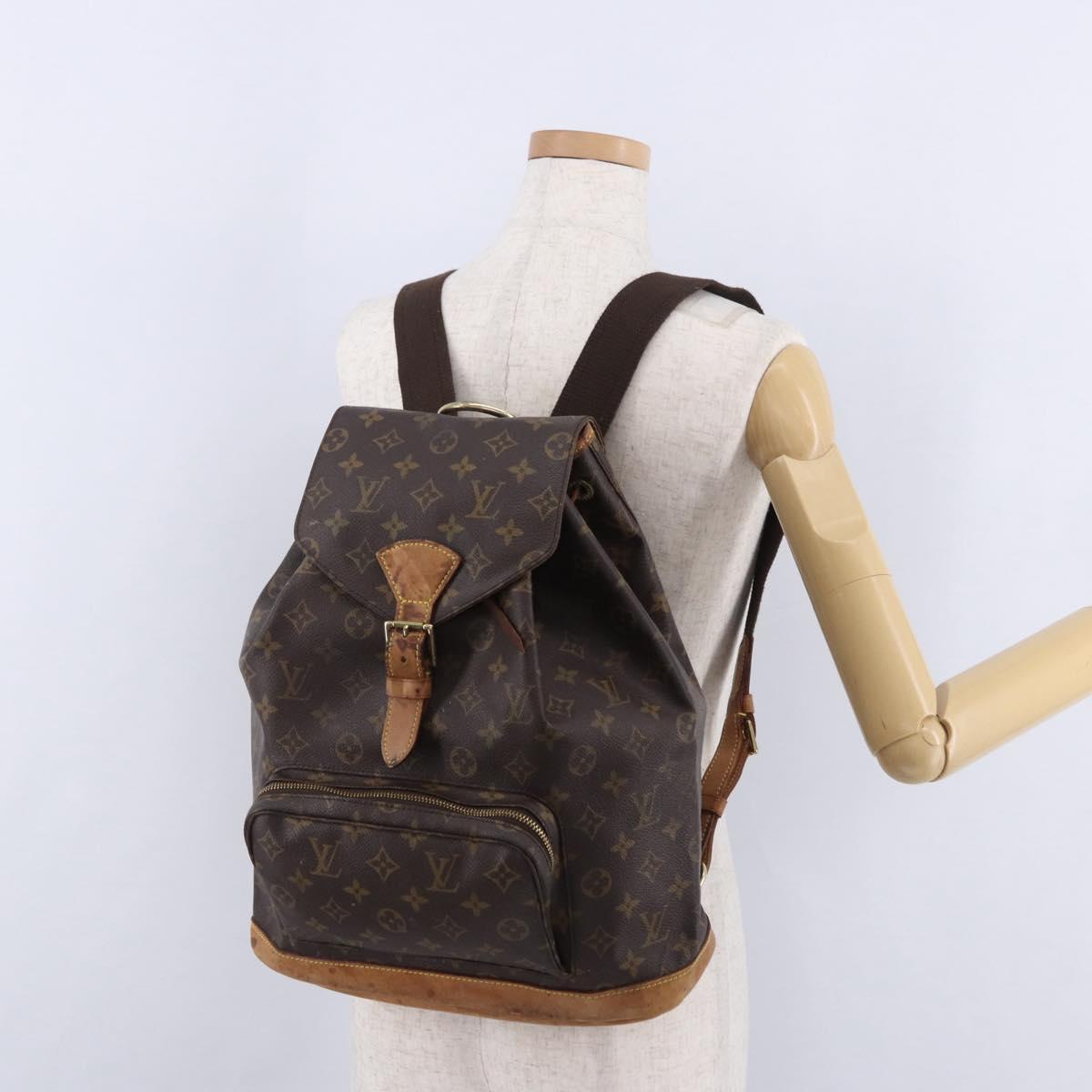 LOUIS VUITTON Monogram Montsouris GM Backpack M51135 LV Auth 196867