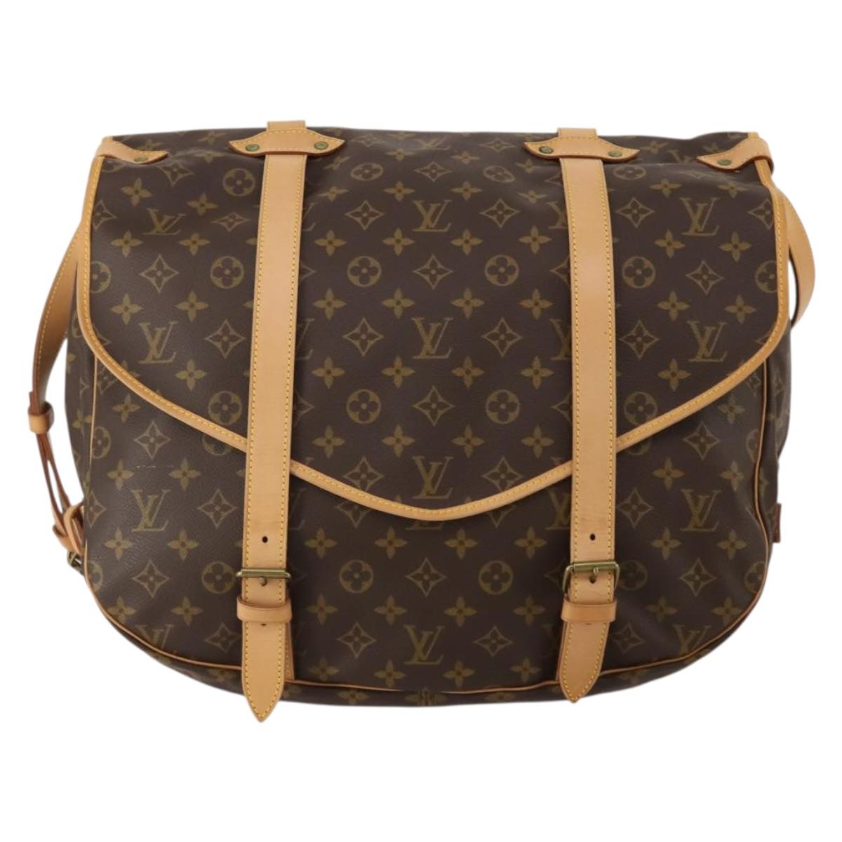 LOUIS VUITTON Monogram Saumur 43 Shoulder Bag M42252 LV Auth 196870SAV