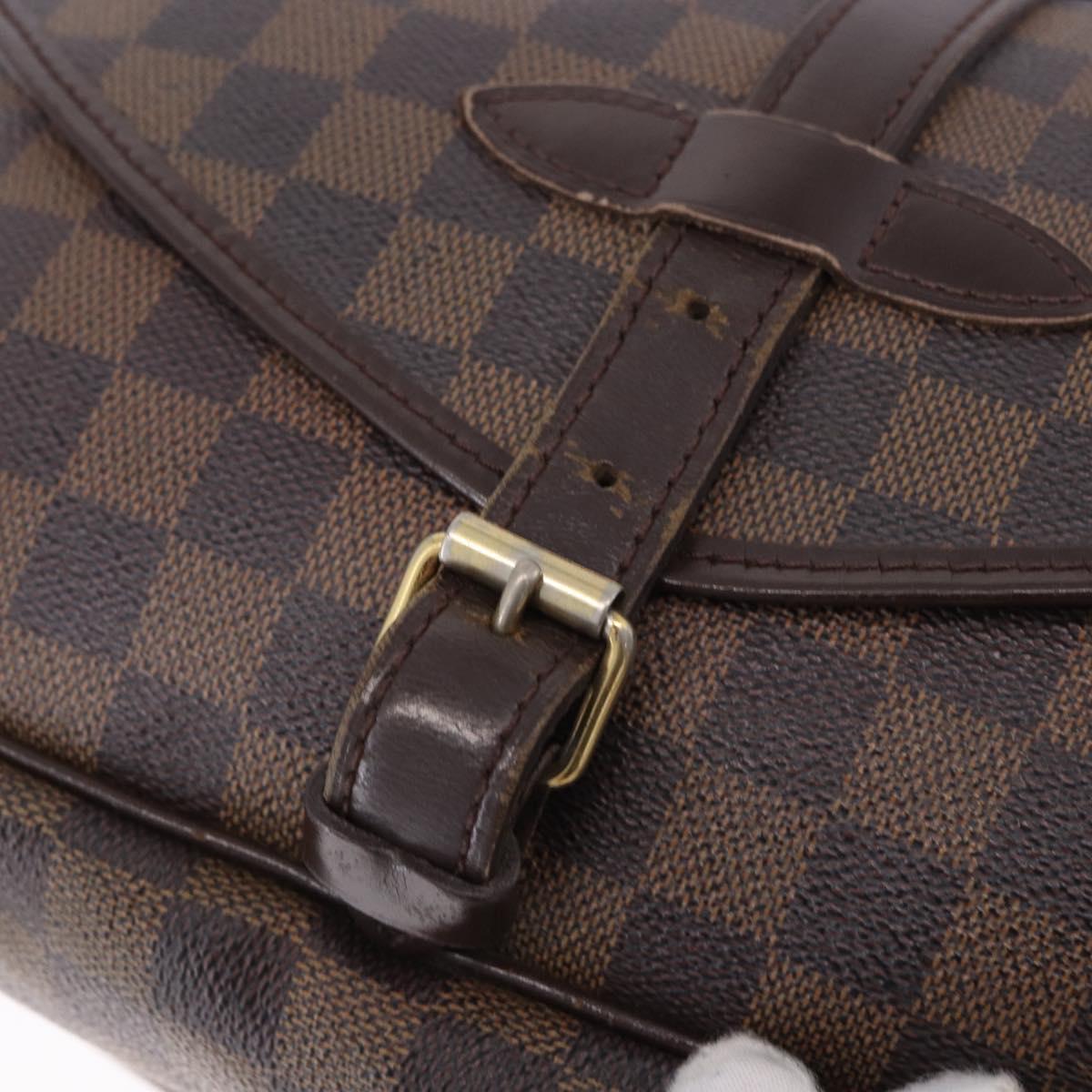 LOUIS VUITTON Damier Ebene Saumur 30 Shoulder Bag SPO N48081 LV Auth 196874