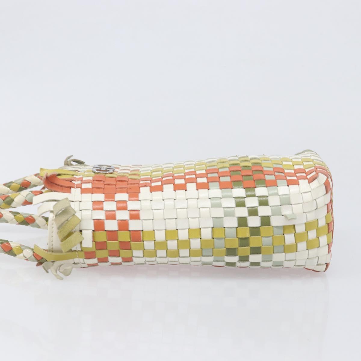 Salvatore Ferragamo Gancini Hand Bag Leather Multicolor Auth 196876A