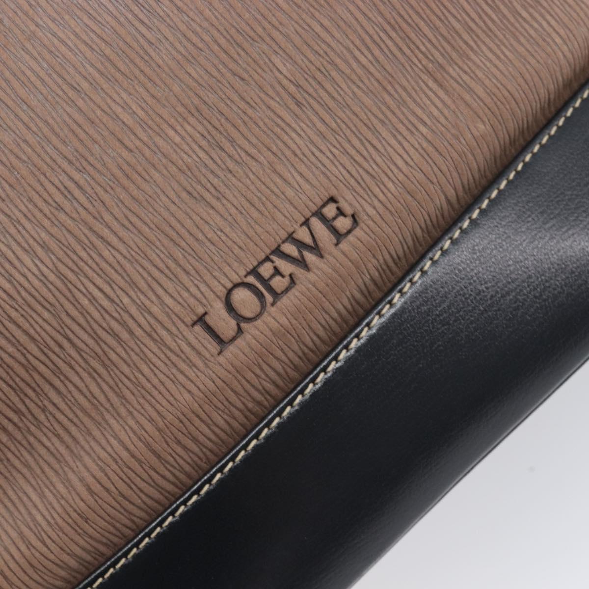 LOEWE Velazquez Tote Bag Leather Brown Gold Auth 196877