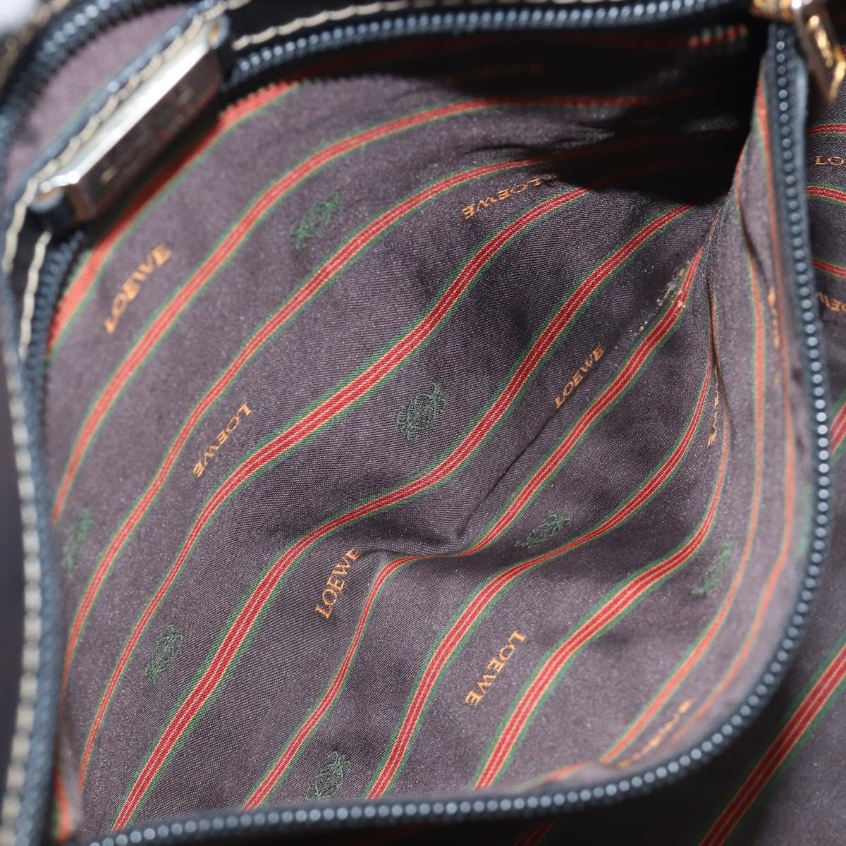 LOEWE Velazquez Tote Bag Leather Brown Gold Auth 196877