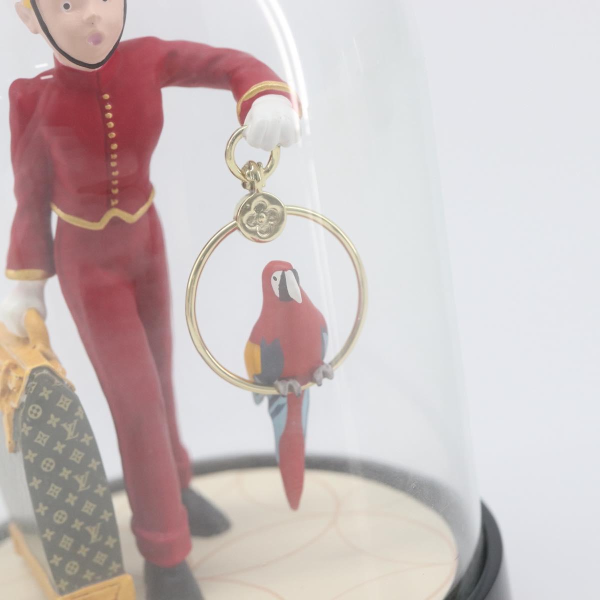 LOUIS VUITTON Pageboy Snow Globe Glass Red Clear LV Auth 196889A