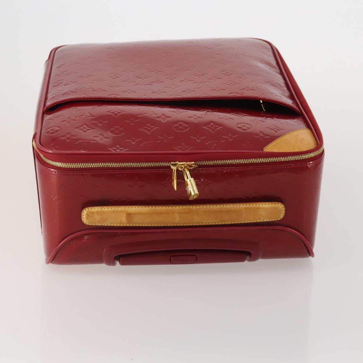 LOUIS VUITTON Monogram Vernis Pegas 45 Suitcase Pomme D'amour M91278 Auth 196891