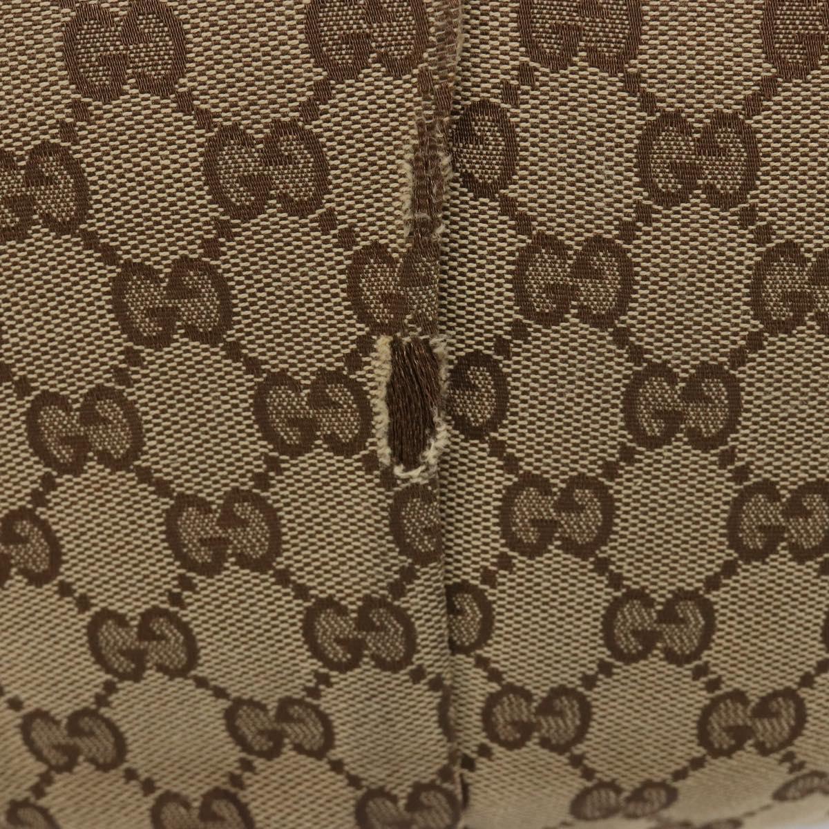 GUCCI GG Canvas Shoulder Bag Beige Gold 203257 Auth 196900