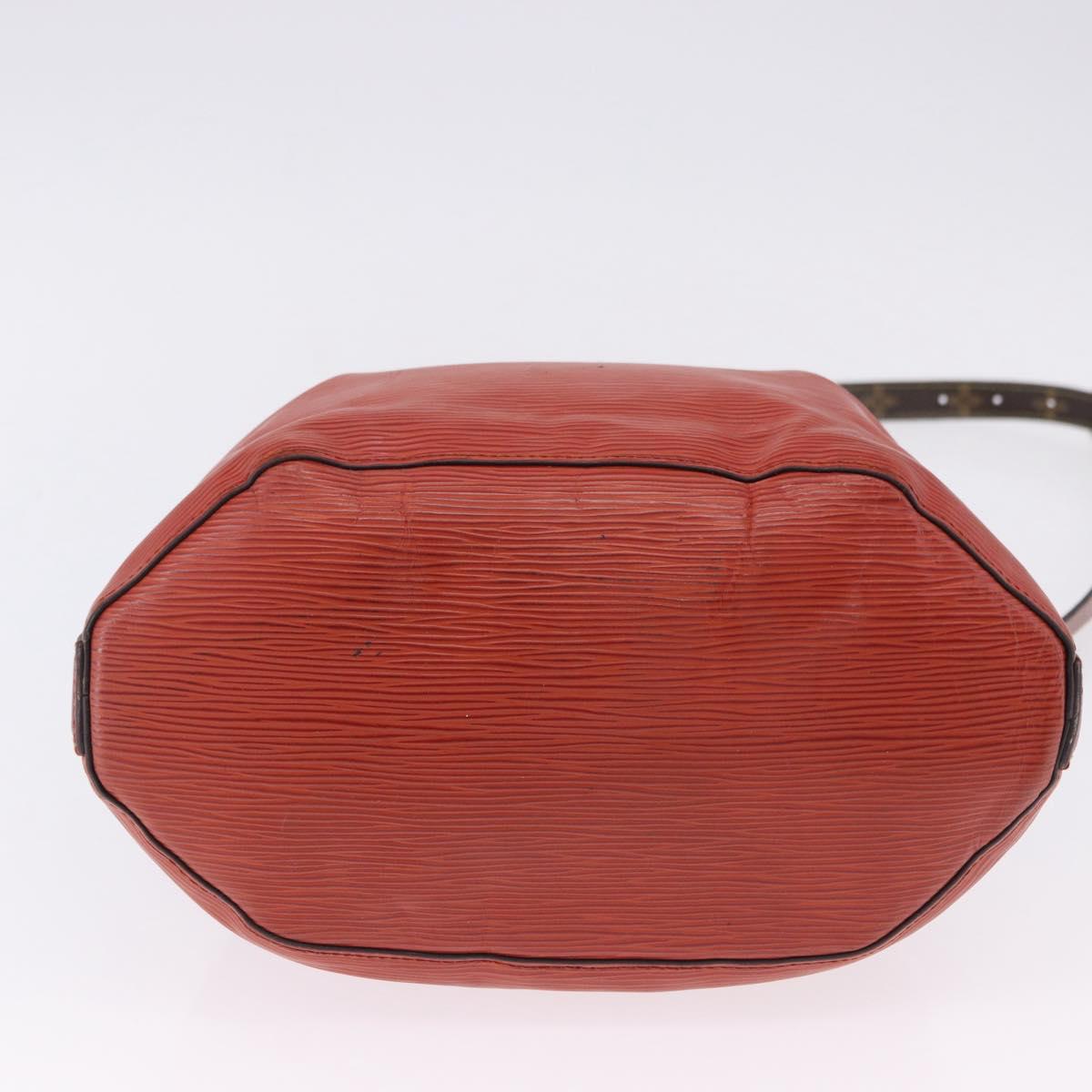 LOUIS VUITTON Epi Twist Bucket Shoulder Bag Red Silver M52927 LV Auth 196905