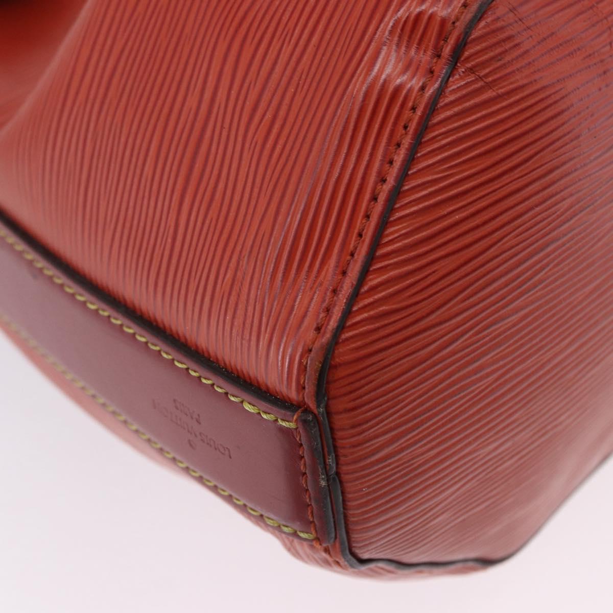 LOUIS VUITTON Epi Twist Bucket Shoulder Bag Red Silver M52927 LV Auth 196905