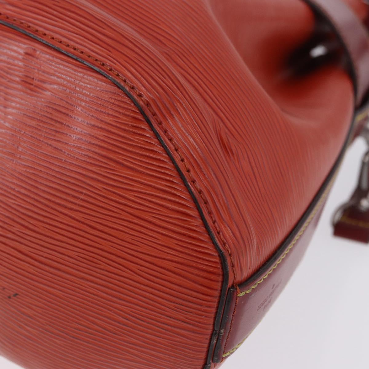 LOUIS VUITTON Epi Twist Bucket Shoulder Bag Red Silver M52927 LV Auth 196905