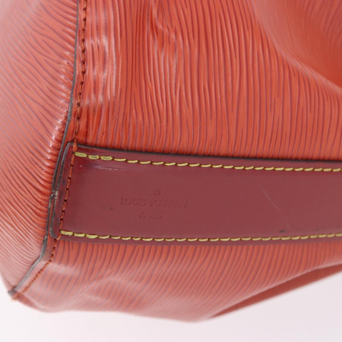 LOUIS VUITTON Epi Twist Bucket Shoulder Bag Red Silver M52927 LV Auth 196905
