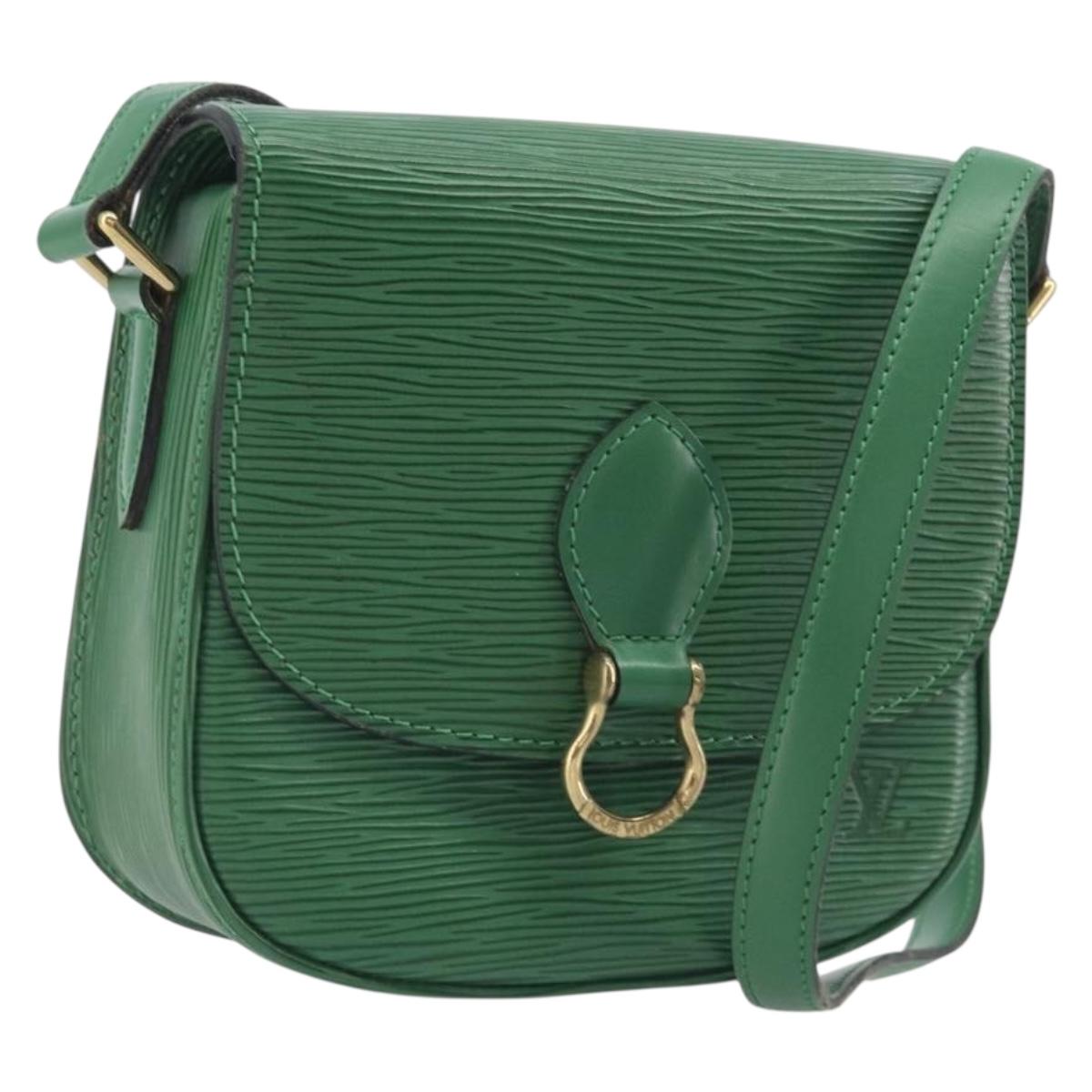LOUIS VUITTON Epi Saint Cloud PM Shoulder Bag Green M52214 LV Auth 196906A
