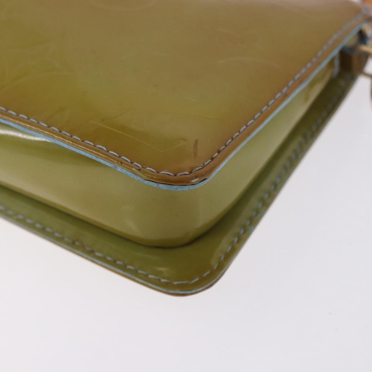 LOUIS VUITTON Monogram Vernis Lexington Pouch Baby Blue M91011 LV Auth 196907