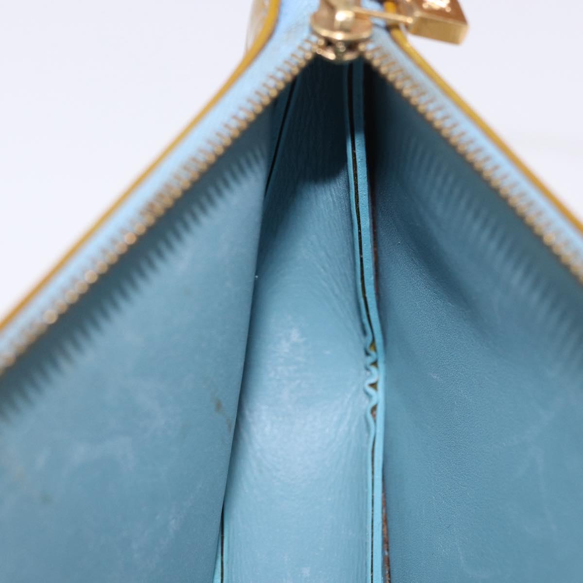 LOUIS VUITTON Monogram Vernis Lexington Pouch Baby Blue M91011 LV Auth 196907