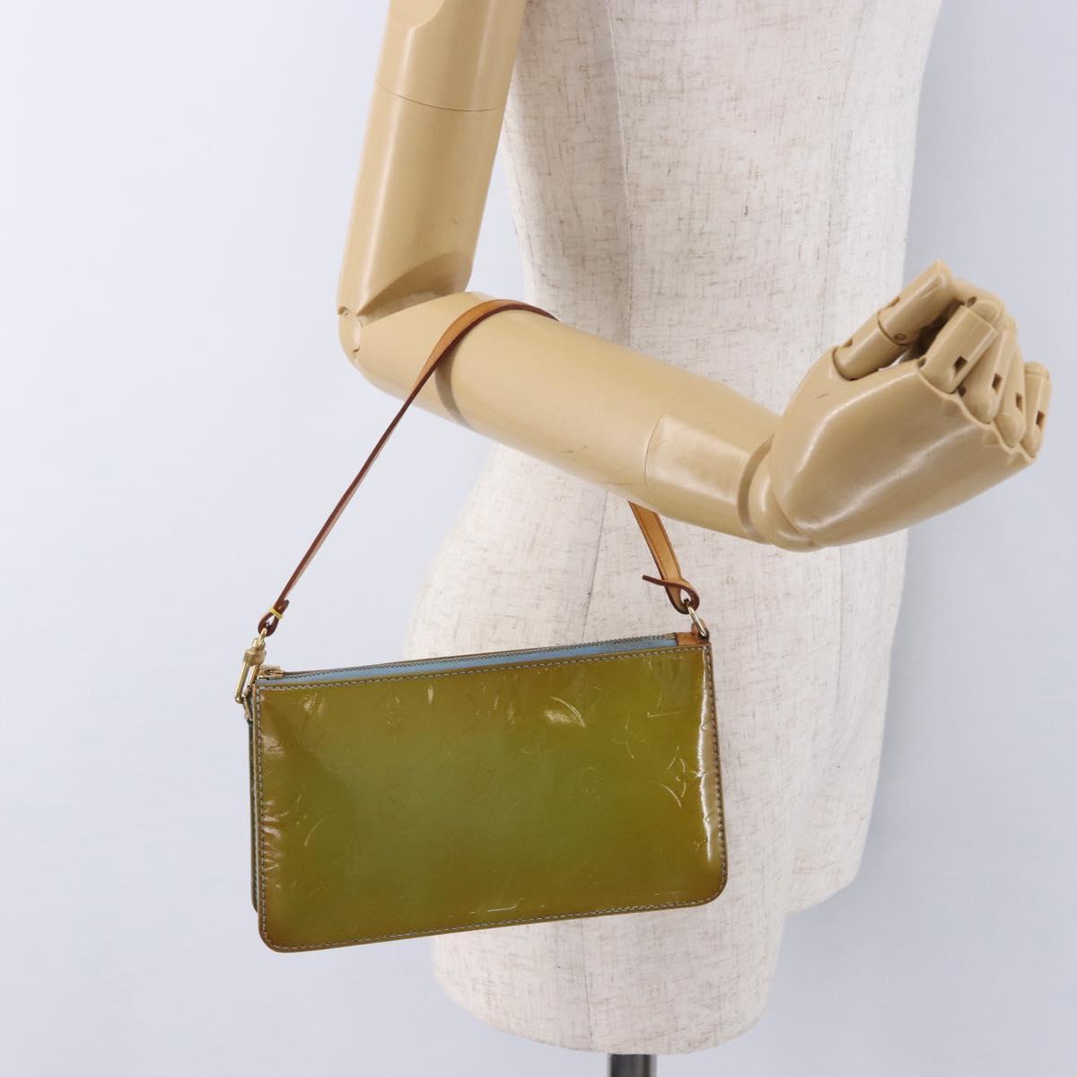 LOUIS VUITTON Monogram Vernis Lexington Pouch Baby Blue M91011 LV Auth 196907