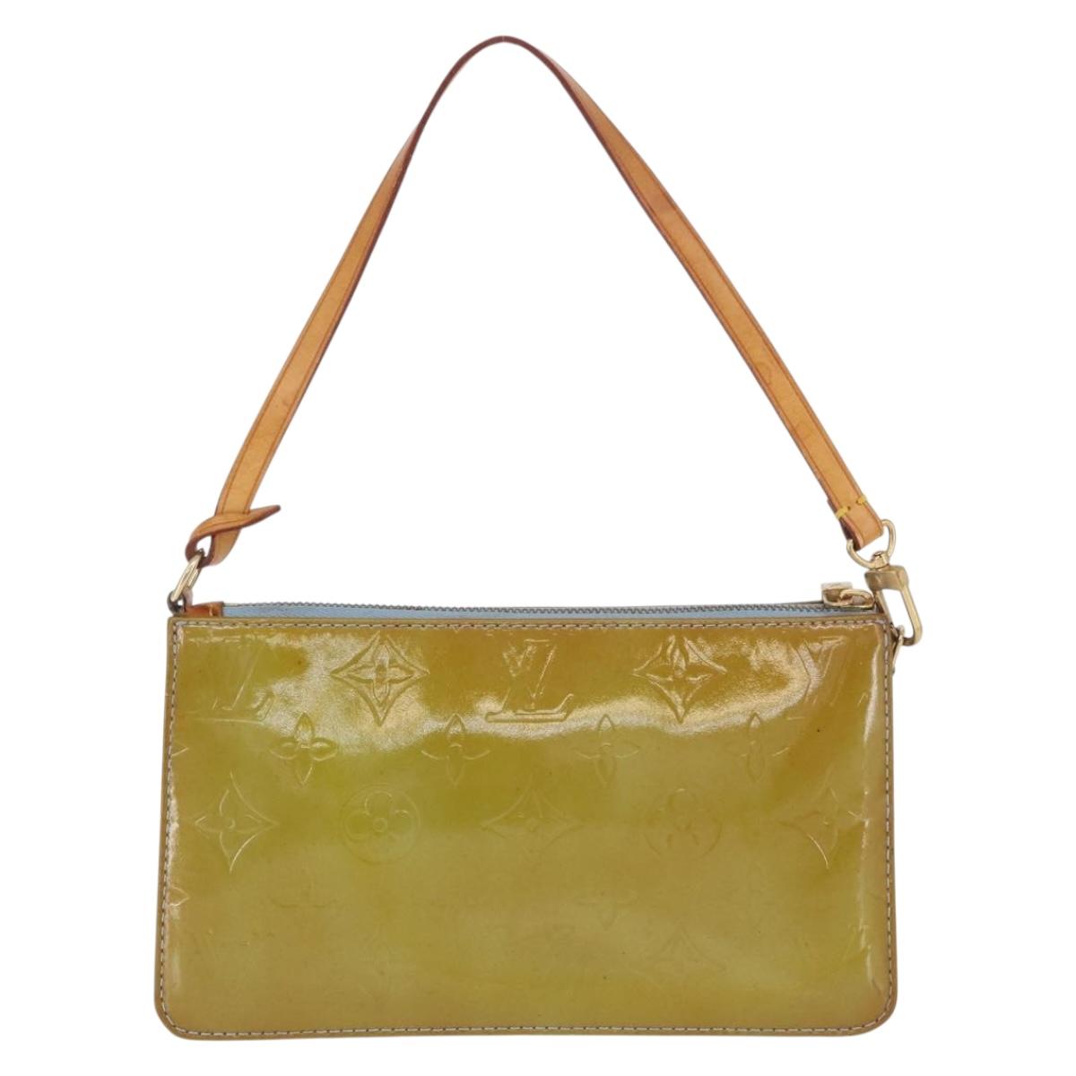 LOUIS VUITTON Monogram Vernis Lexington Pouch Baby Blue M91011 LV Auth 196907