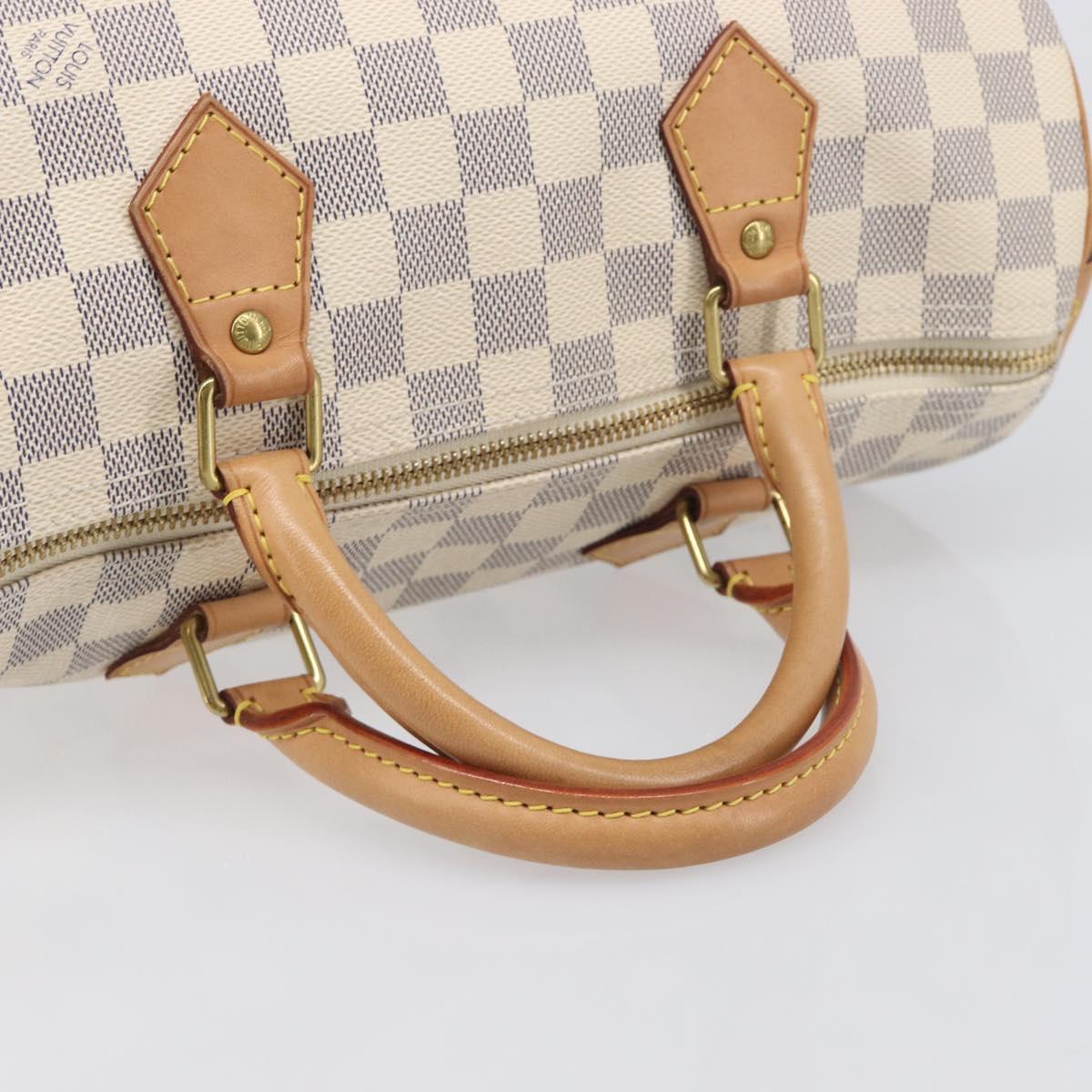 LOUIS VUITTON Damier Azur Speedy 30 Hand Bag N41533 LV Auth 196914SAV