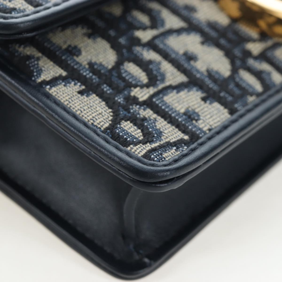 Christian Dior Trotter Canvas Dior 30 Montaigne Bag 2way Navy Gold Auth 196920SAM