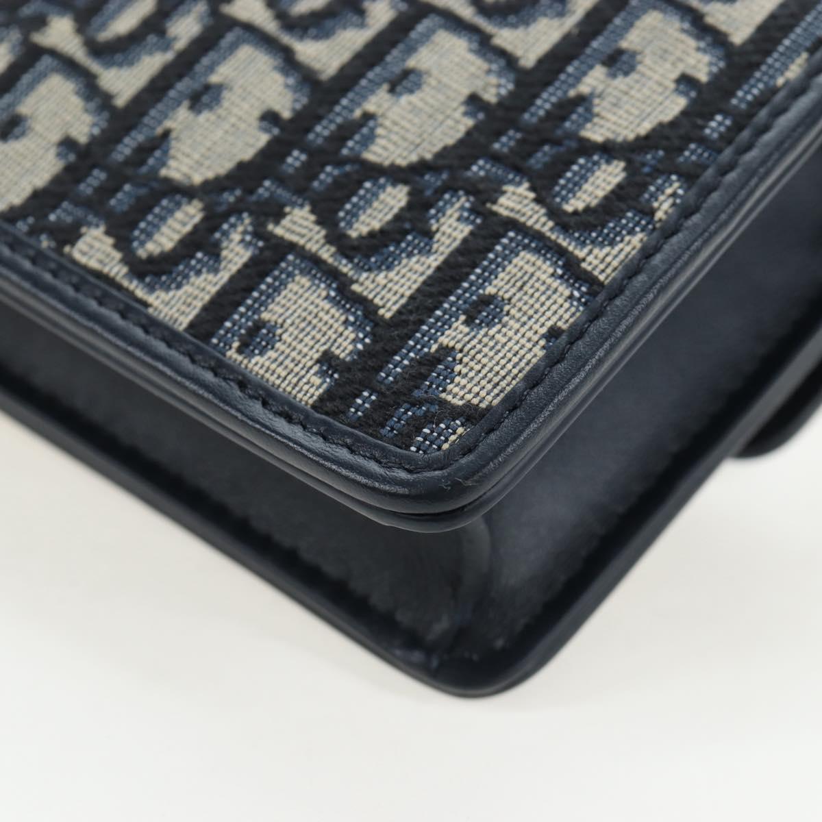Christian Dior Trotter Canvas Dior 30 Montaigne Bag 2way Navy Gold Auth 196920SAM