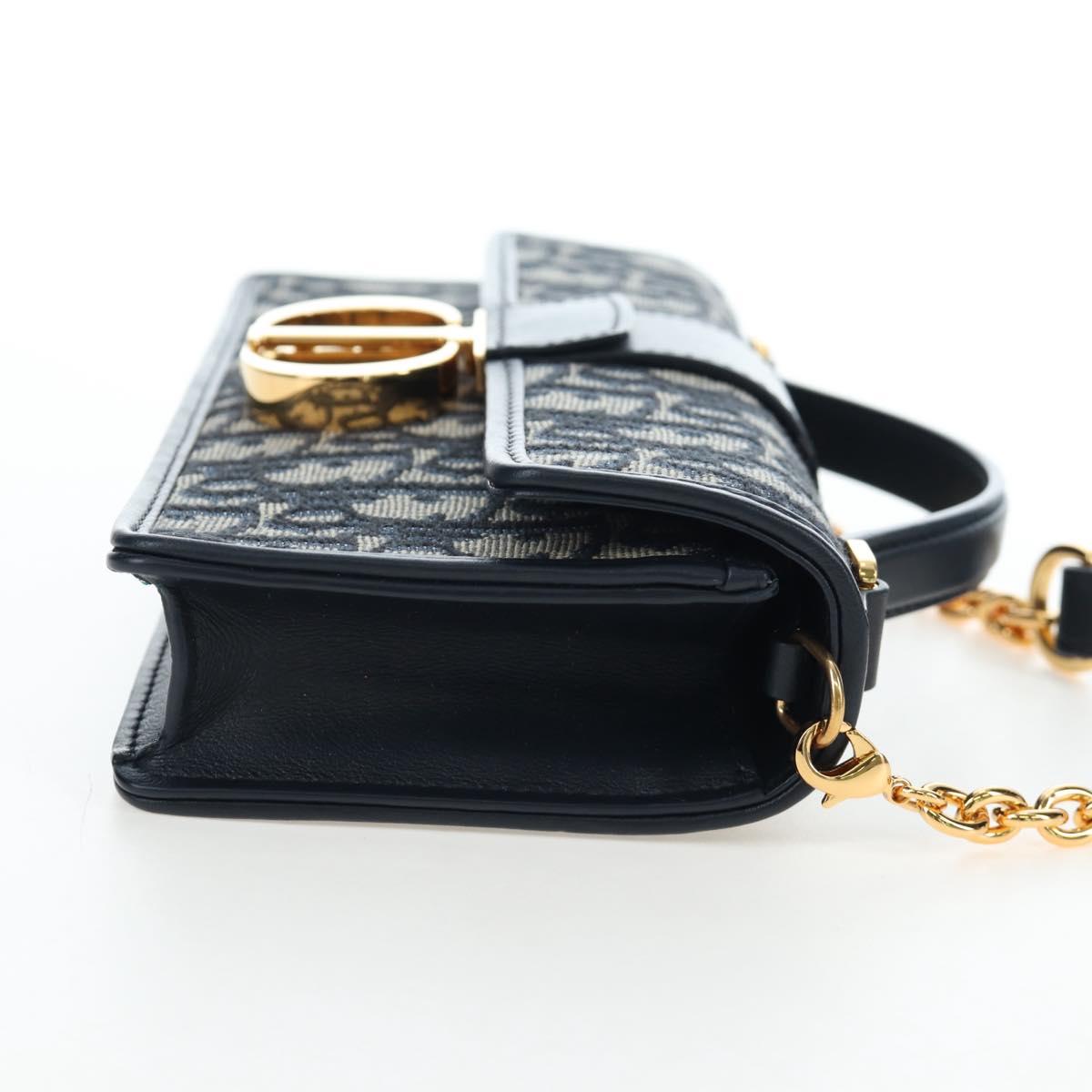Christian Dior Trotter Canvas Dior 30 Montaigne Bag 2way Navy Gold Auth 196920SAM
