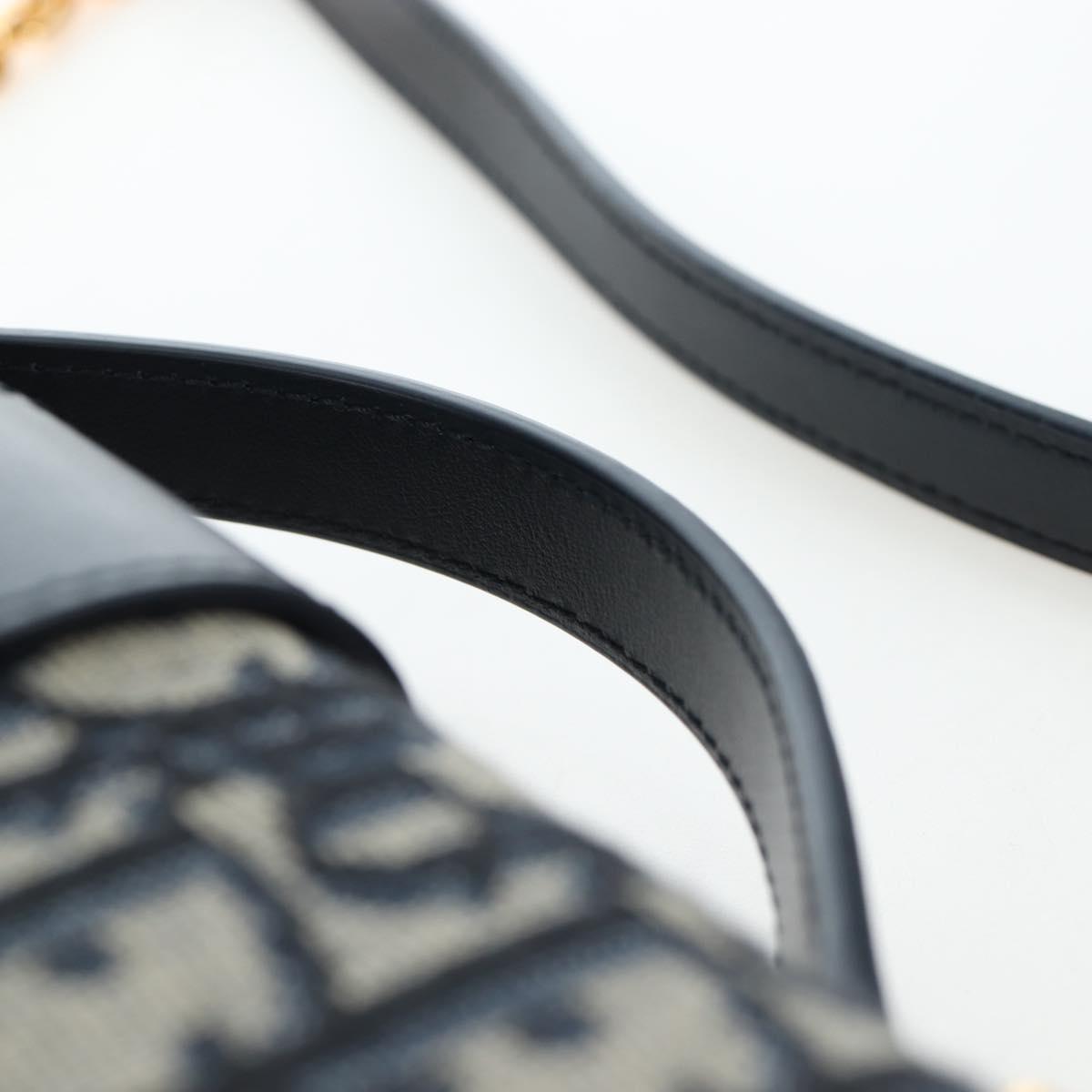 Christian Dior Trotter Canvas Dior 30 Montaigne Bag 2way Navy Gold Auth 196920SAM