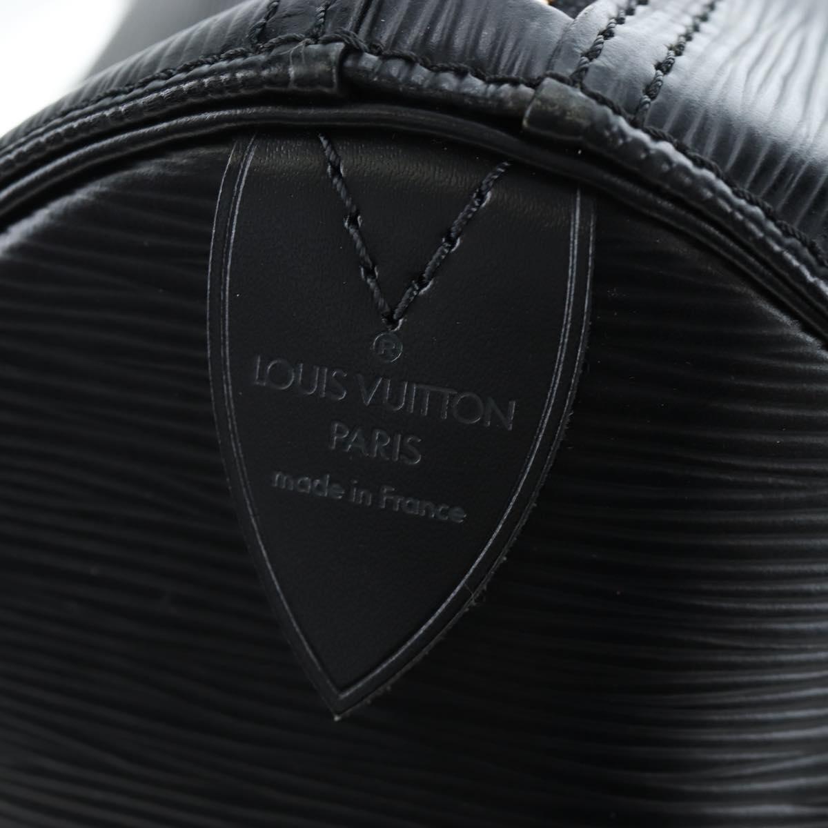 LOUIS VUITTON Epi Keepall 45 Boston Bag Black M42972 LV Auth 196925V