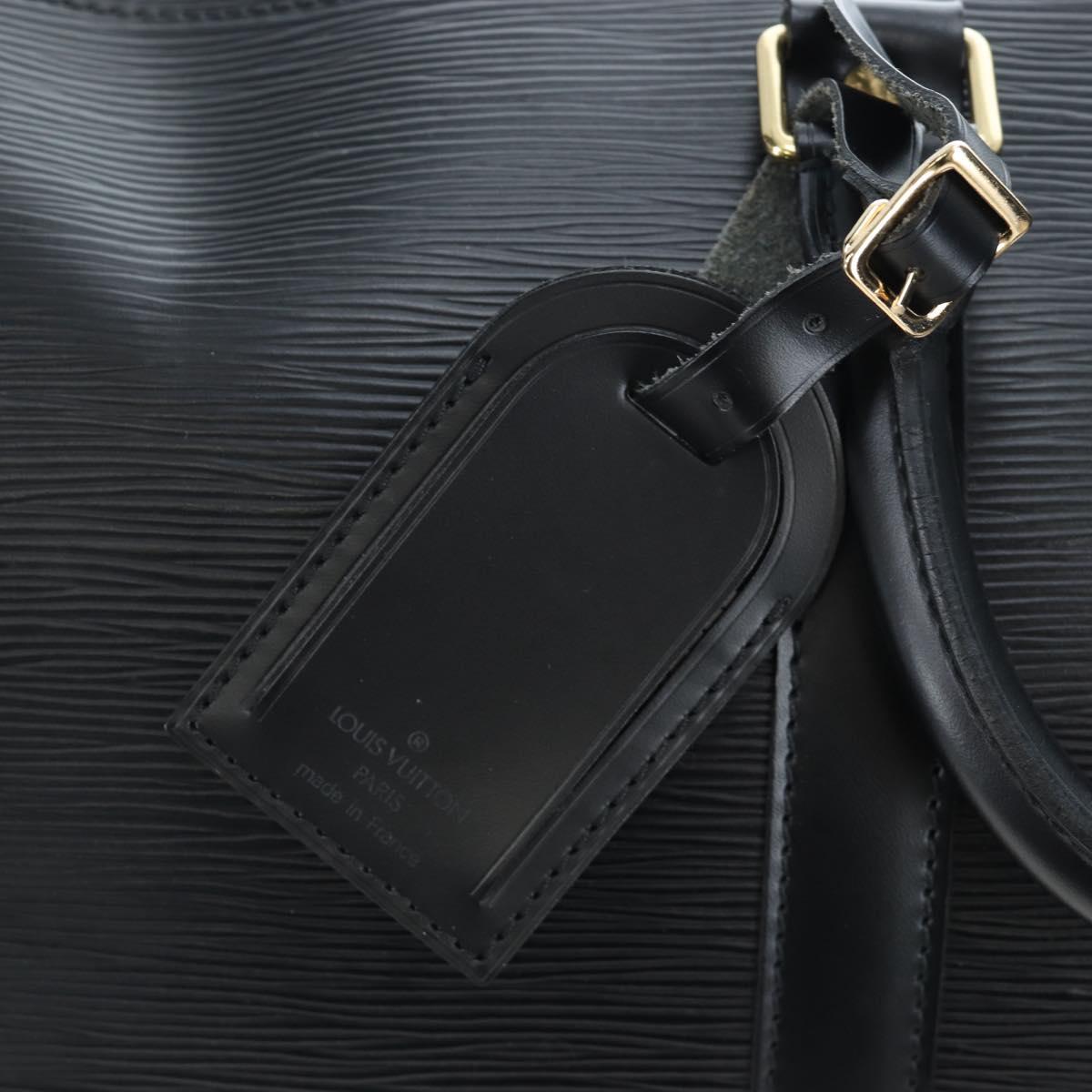 LOUIS VUITTON Epi Keepall 45 Boston Bag Black M42972 LV Auth 196925V
