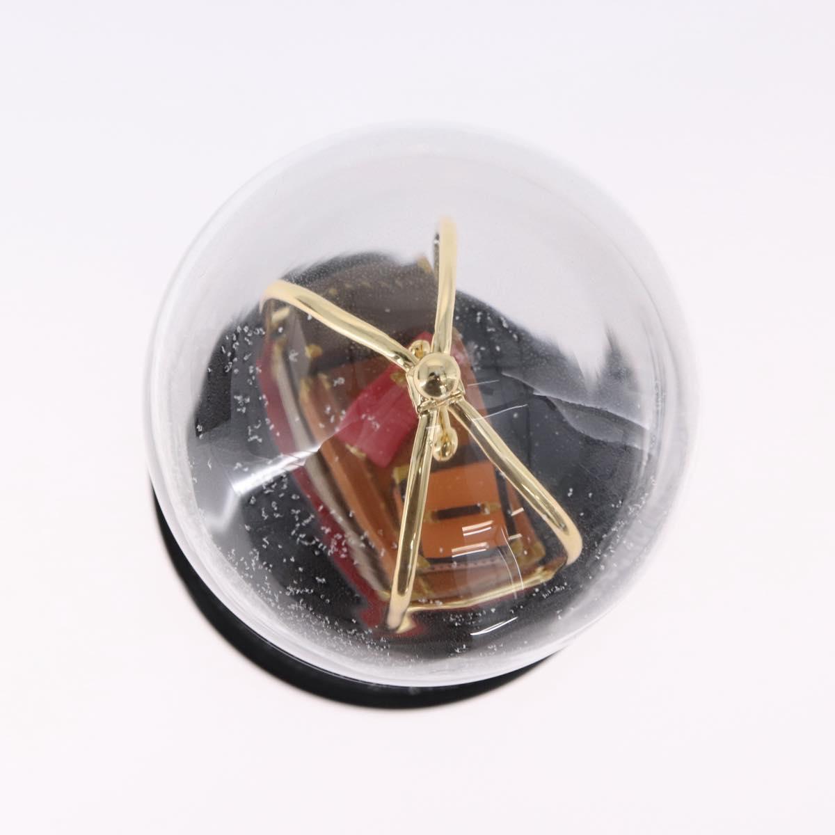 LOUIS VUITTON Trunk Snow Globe Glass Clear LV Auth 196935A