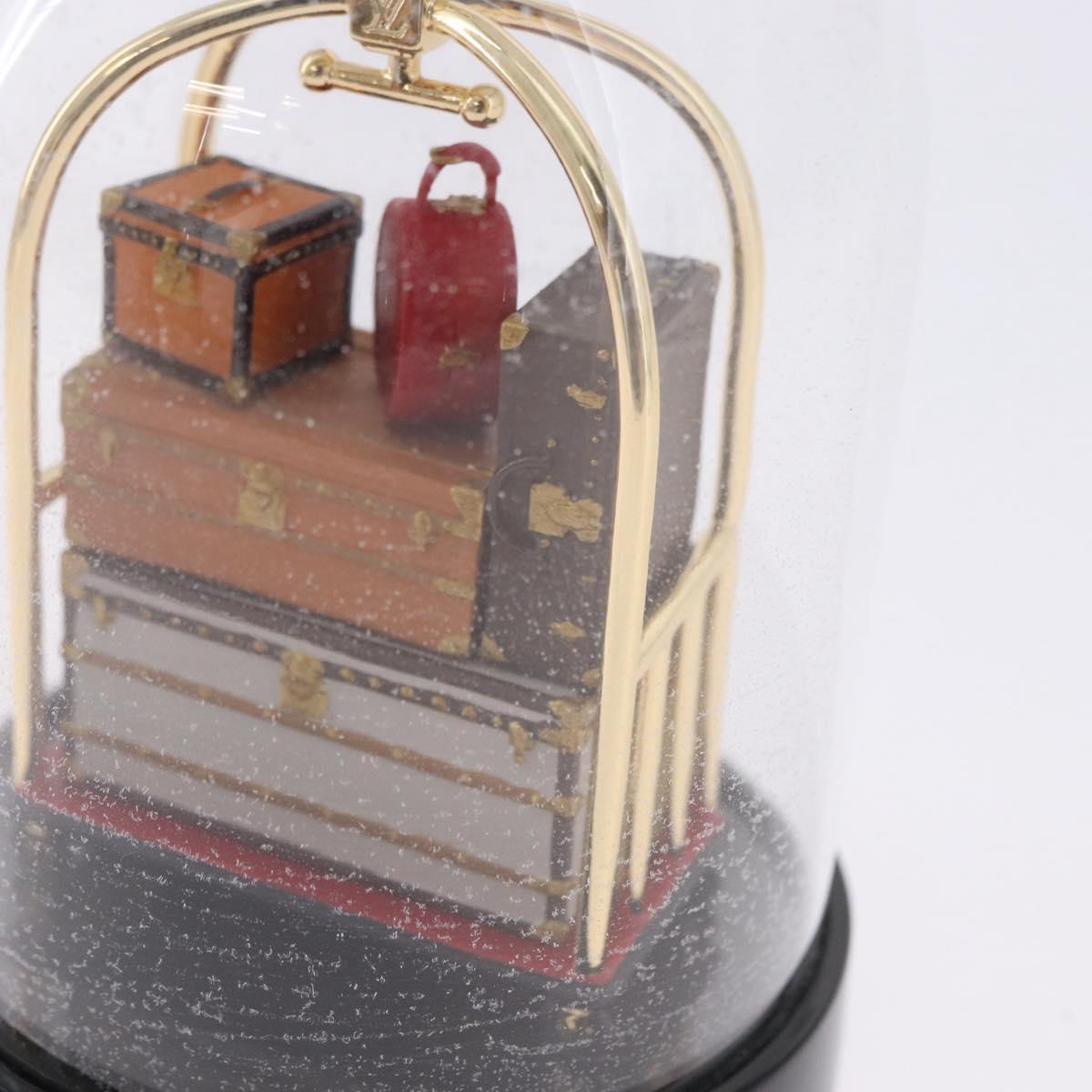 LOUIS VUITTON Trunk Snow Globe Glass Clear LV Auth 196935A