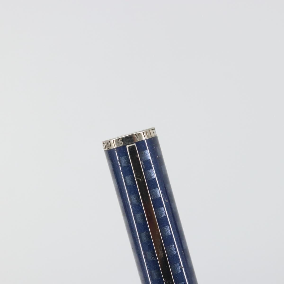 LOUIS VUITTON Jet Rack Ballpoint Pen metal Blue N79155 LV Auth 196940