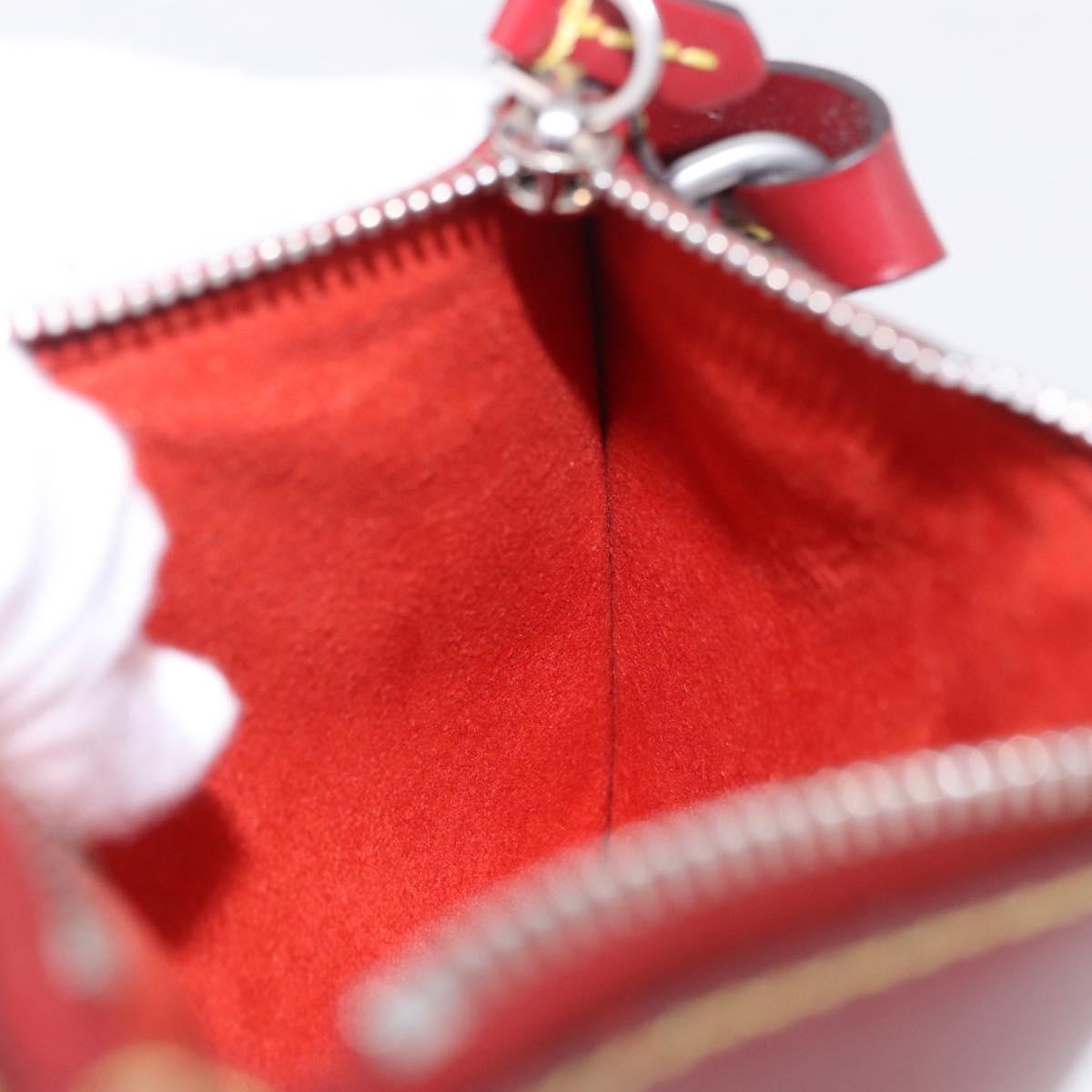 LOUIS VUITTON Epi Twist Bucket Pouch Pouch Red Silver LV Auth 196949