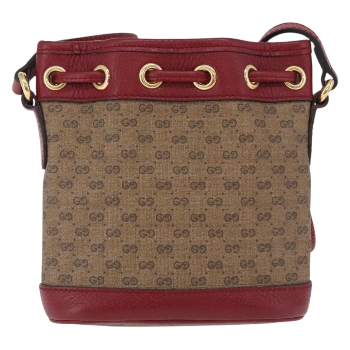 GUCCI Micro GG Supreme Fujiko-Pro Bag PVC Beige Gold 647801 Auth 196955M