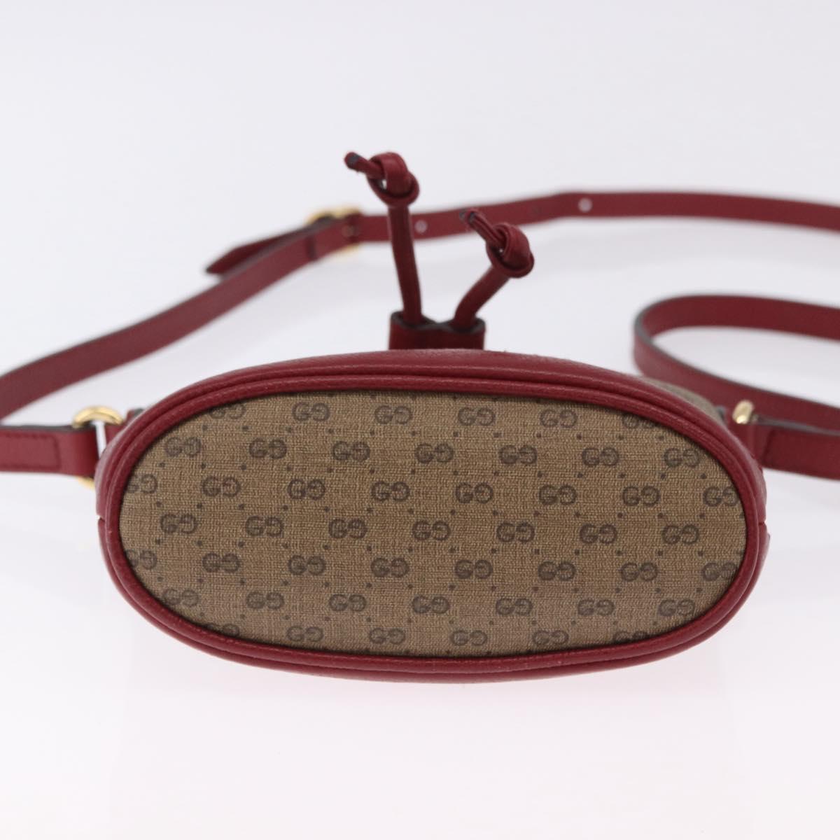 GUCCI Micro GG Supreme Fujiko-Pro Bag PVC Beige Gold 647801 Auth 196955M