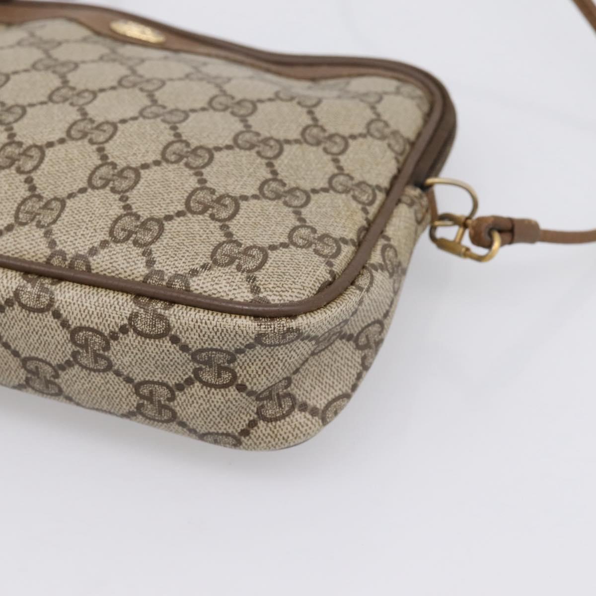 GUCCI GG Supreme Shoulder Bag PVC Beige Gold 56 02 068 Auth 196956