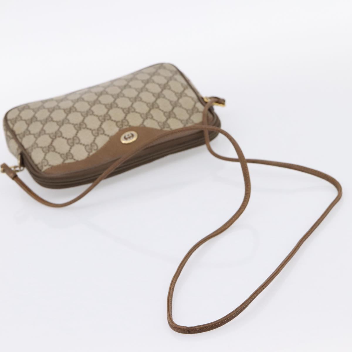 GUCCI GG Supreme Shoulder Bag PVC Beige Gold 56 02 068 Auth 196956