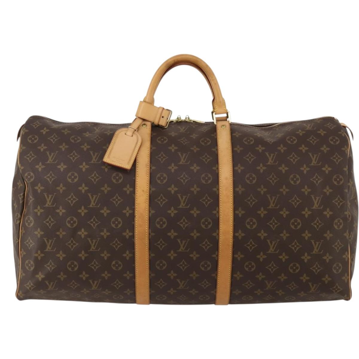LOUIS VUITTON Monogram Keepall 60 Boston Bag M41422 LV Auth 196972