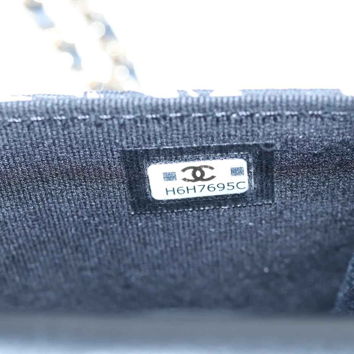 CHANEL Mini Matelasse Chain Shoulder Pouch Satin Beige Silver CC Auth 196975M