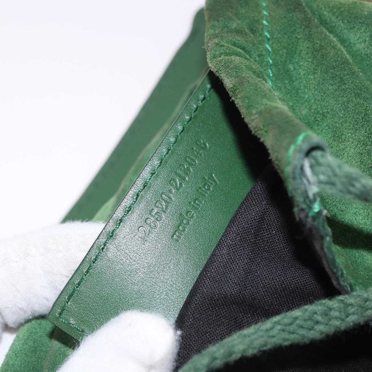 BALENCIAGA Chain Hand Bag Suede Green Auth 196979