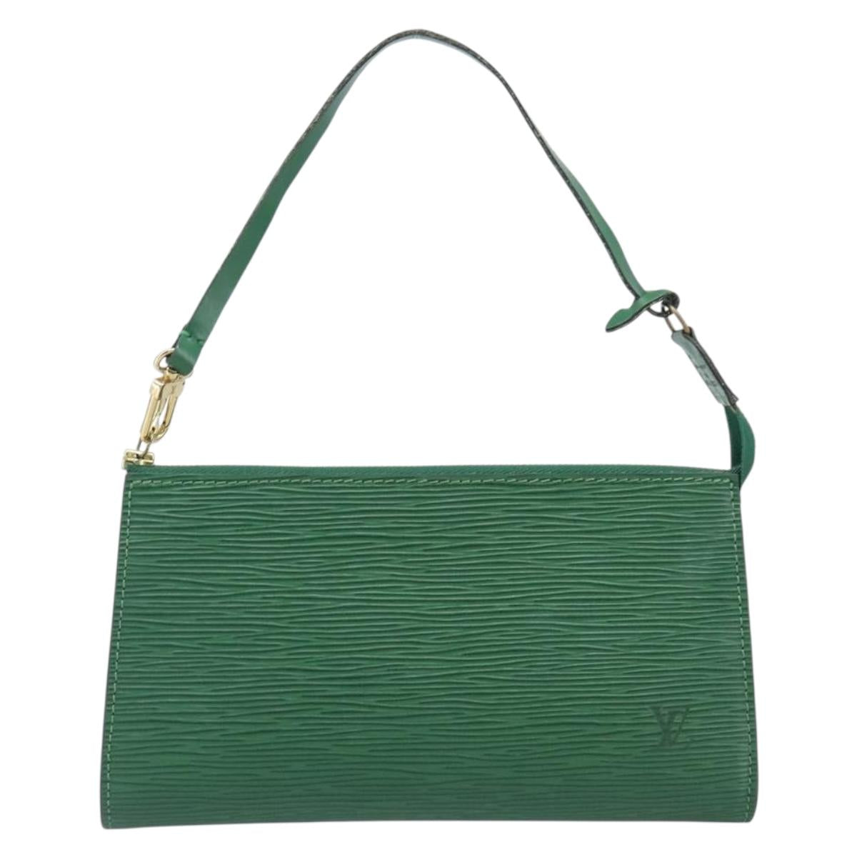LOUIS VUITTON Epi Pochette Accessoires Pouch Green M52984 LV Auth 196982A