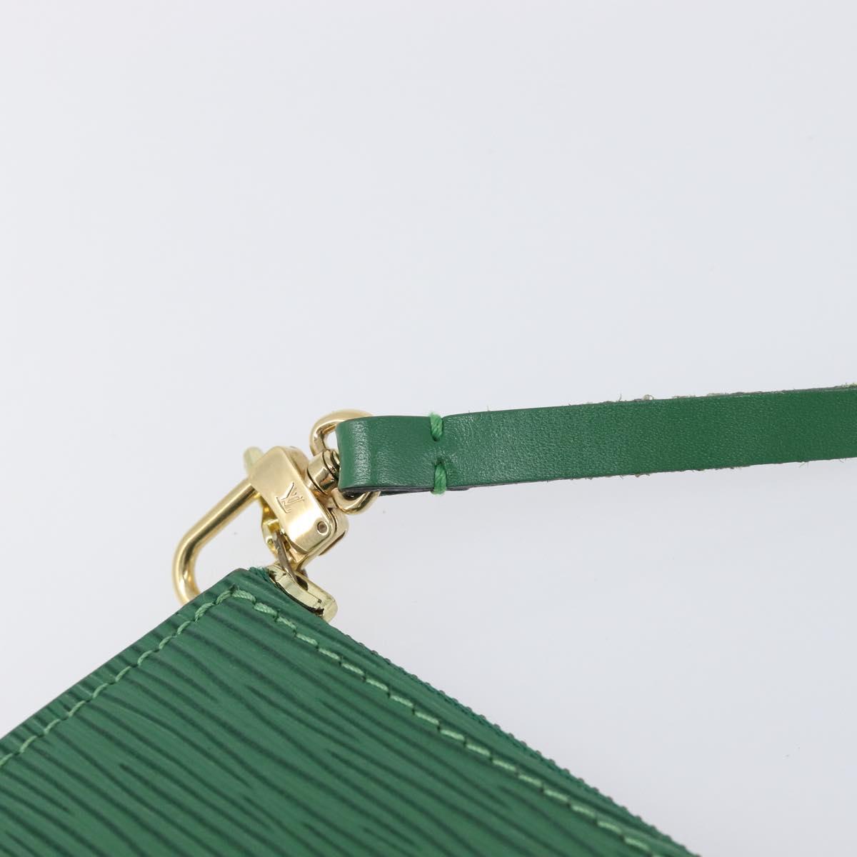 LOUIS VUITTON Epi Pochette Accessoires Pouch Green M52984 LV Auth 196982A