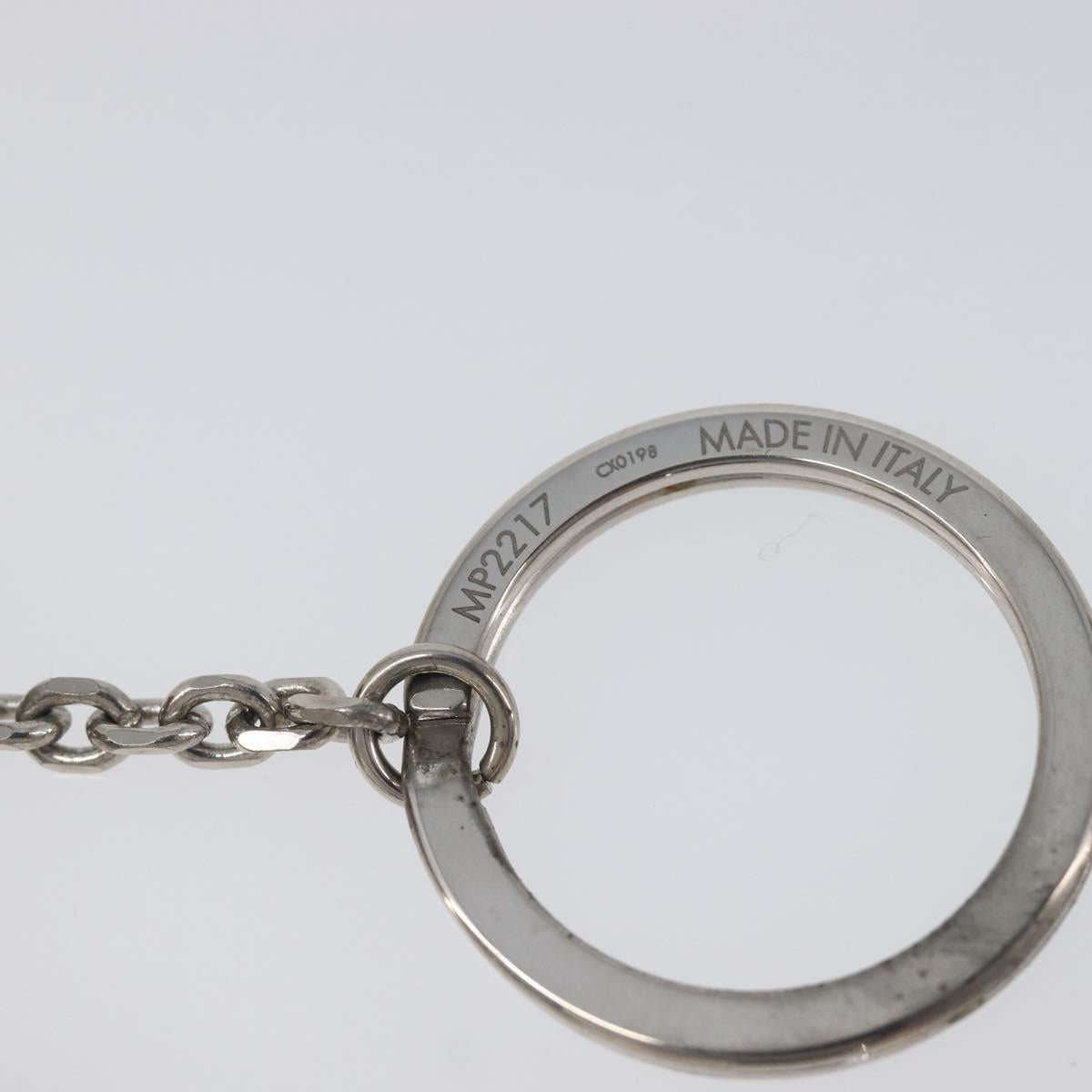 LOUIS VUITTON Monogram satellite Porte Cles Charm Silver MP2217 LV Auth 196994A