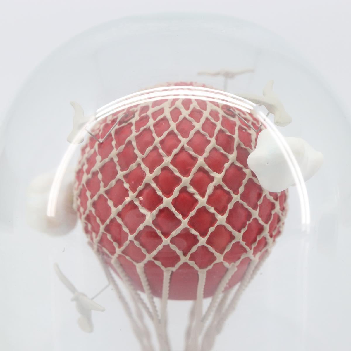 LOUIS VUITTON Balloon Snow Globe Glass Red LV Auth 196995