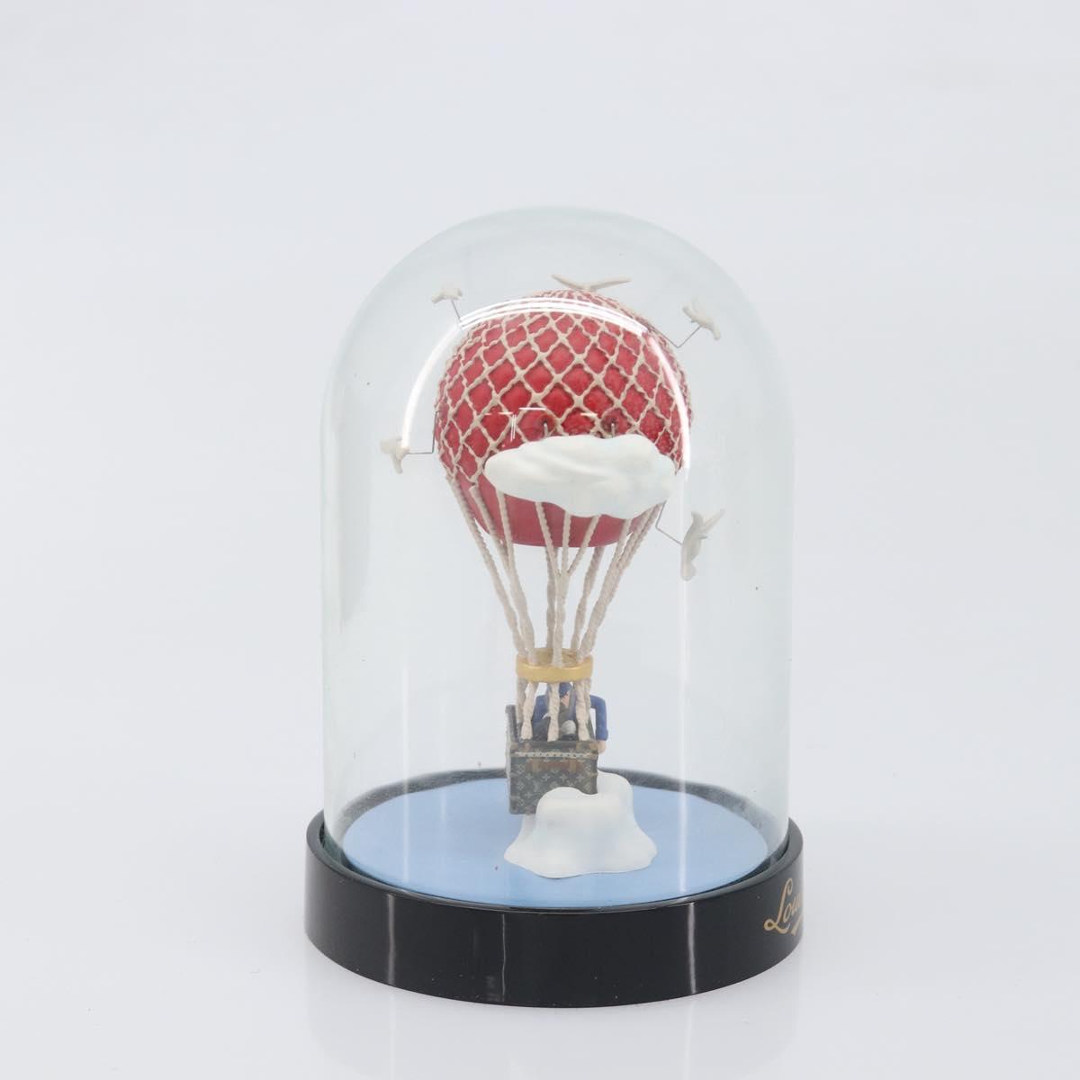 LOUIS VUITTON Balloon Snow Globe Glass Red LV Auth 196995