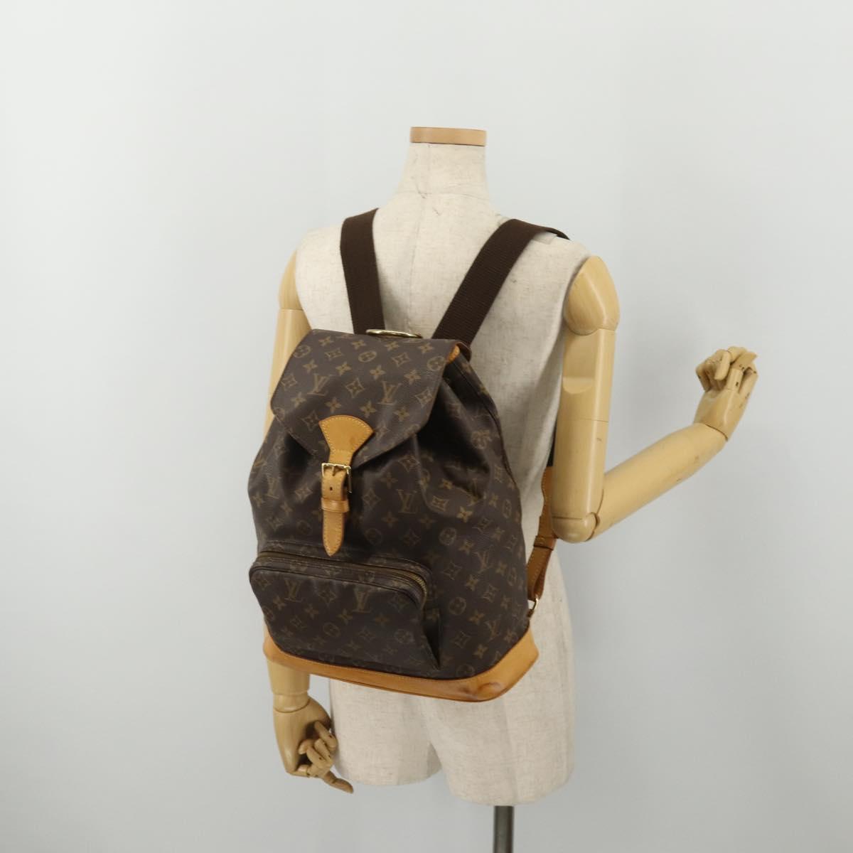 LOUIS VUITTON Monogram Montsouris GM Backpack M51135 LV Auth 197003A