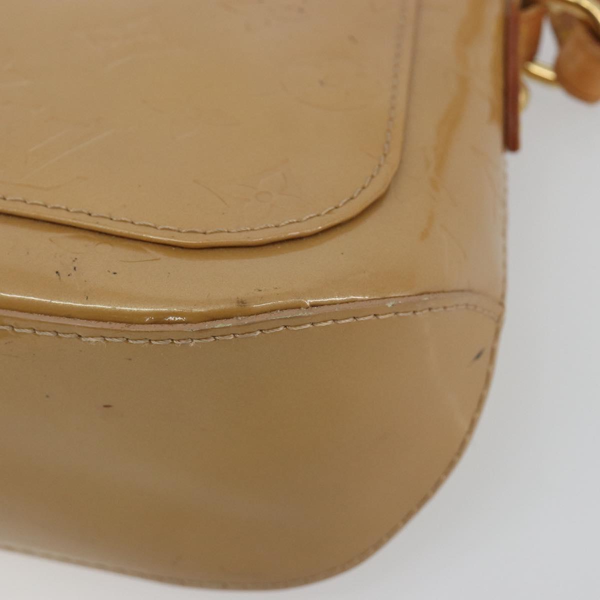 LOUIS VUITTON Monogram Vernis Minna Street Bag Noisette M91508 LV Auth 197006