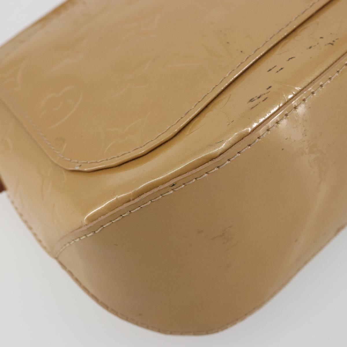 LOUIS VUITTON Monogram Vernis Minna Street Bag Noisette M91508 LV Auth 197006