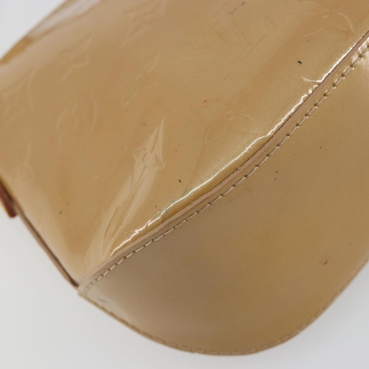 LOUIS VUITTON Monogram Vernis Minna Street Bag Noisette M91508 LV Auth 197006