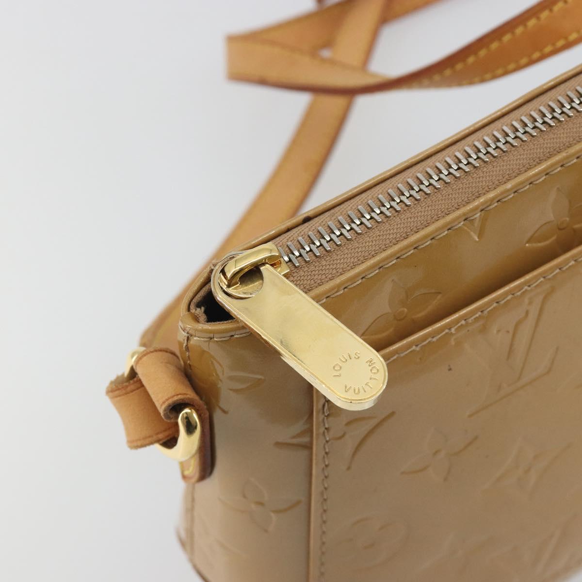LOUIS VUITTON Monogram Vernis Minna Street Bag Noisette M91508 LV Auth 197006