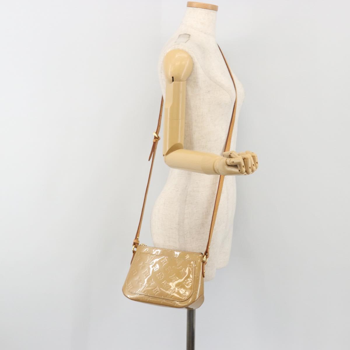 LOUIS VUITTON Monogram Vernis Minna Street Bag Noisette M91508 LV Auth 197006
