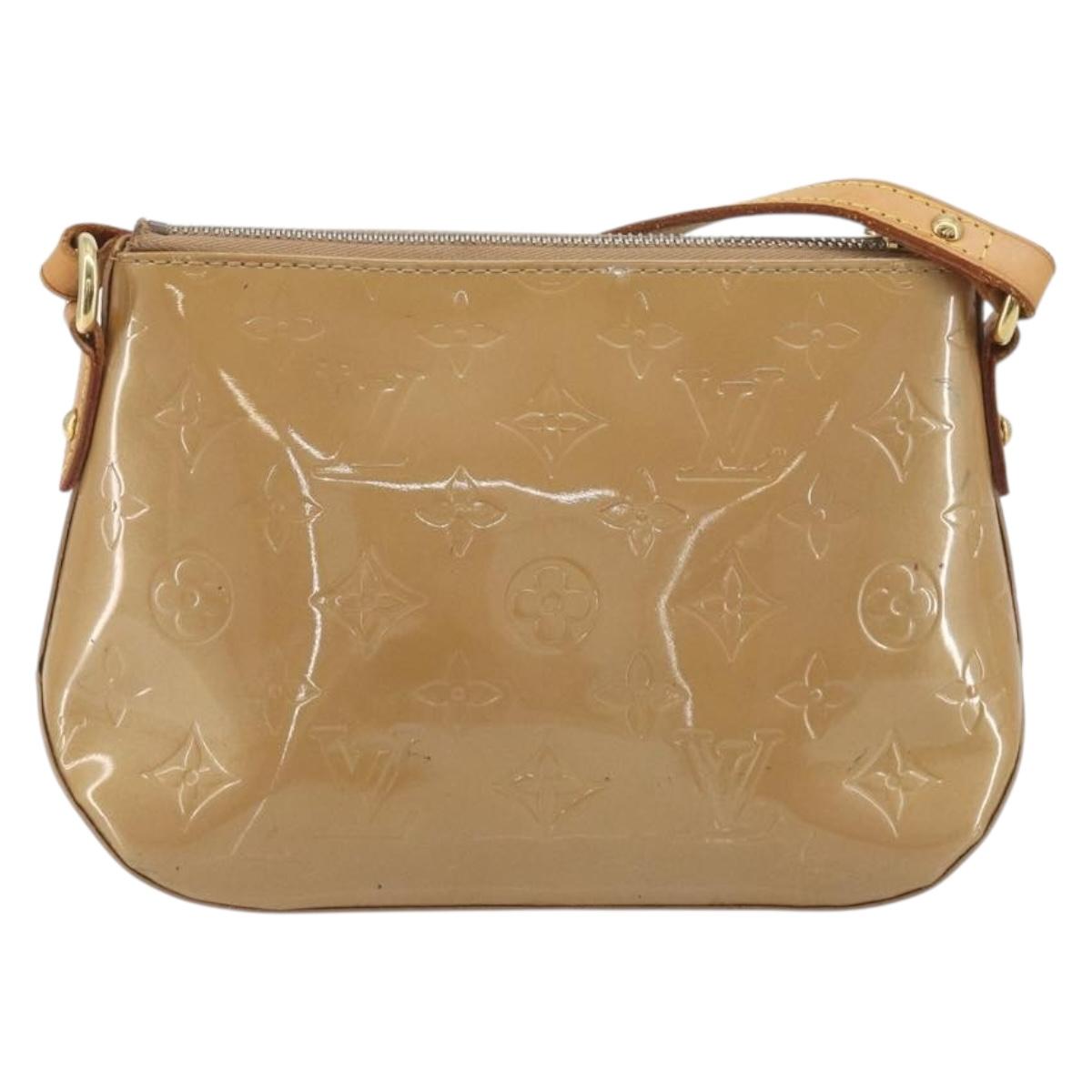 LOUIS VUITTON Monogram Vernis Minna Street Bag Noisette M91508 LV Auth 197006