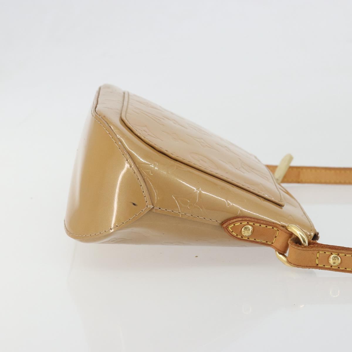 LOUIS VUITTON Monogram Vernis Minna Street Bag Noisette M91508 LV Auth 197006