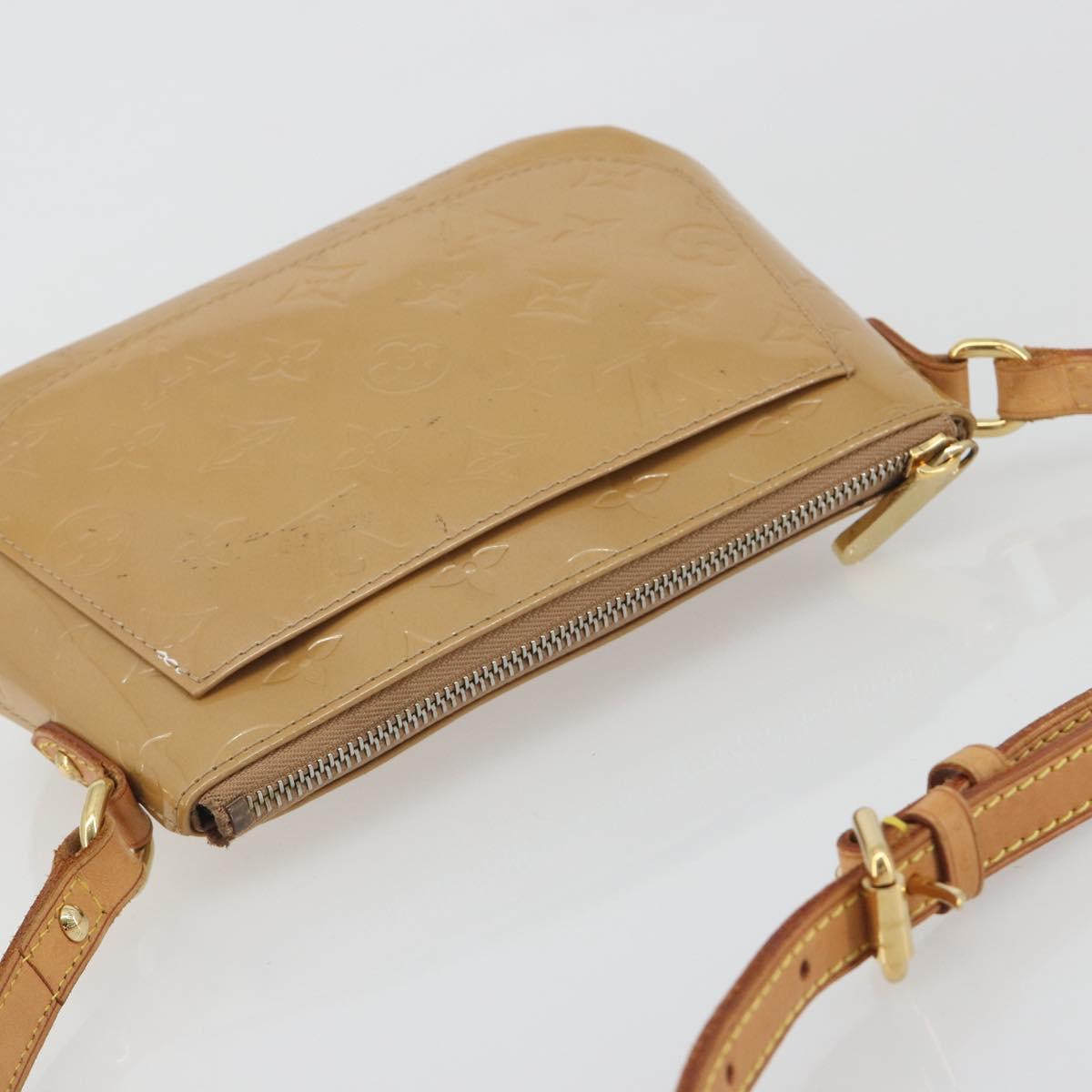 LOUIS VUITTON Monogram Vernis Minna Street Bag Noisette M91508 LV Auth 197006
